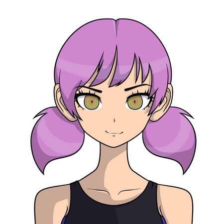 Danganronpa-Style Headshot (Traced over a sprite) - $35